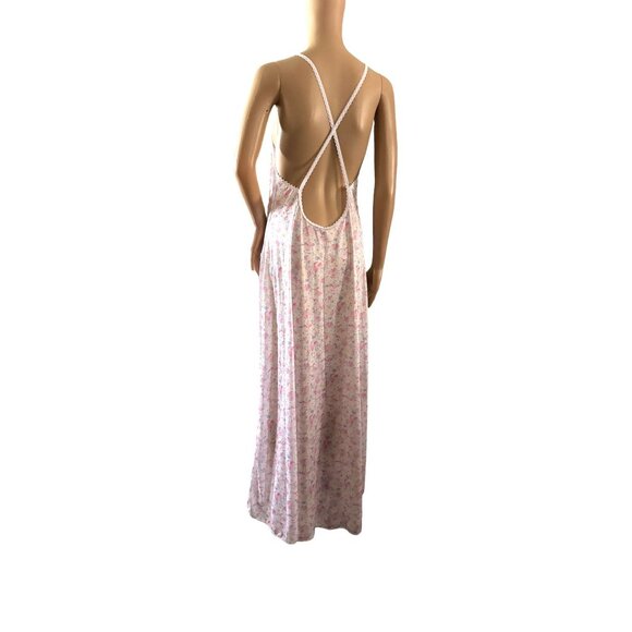 Vintage Petra Fashions Floral Maxi Nightgown Lingerie With Lace Trim - Picture 12 of 15